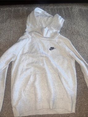 Nike Gray Hooded Pullover with Black Swoosh